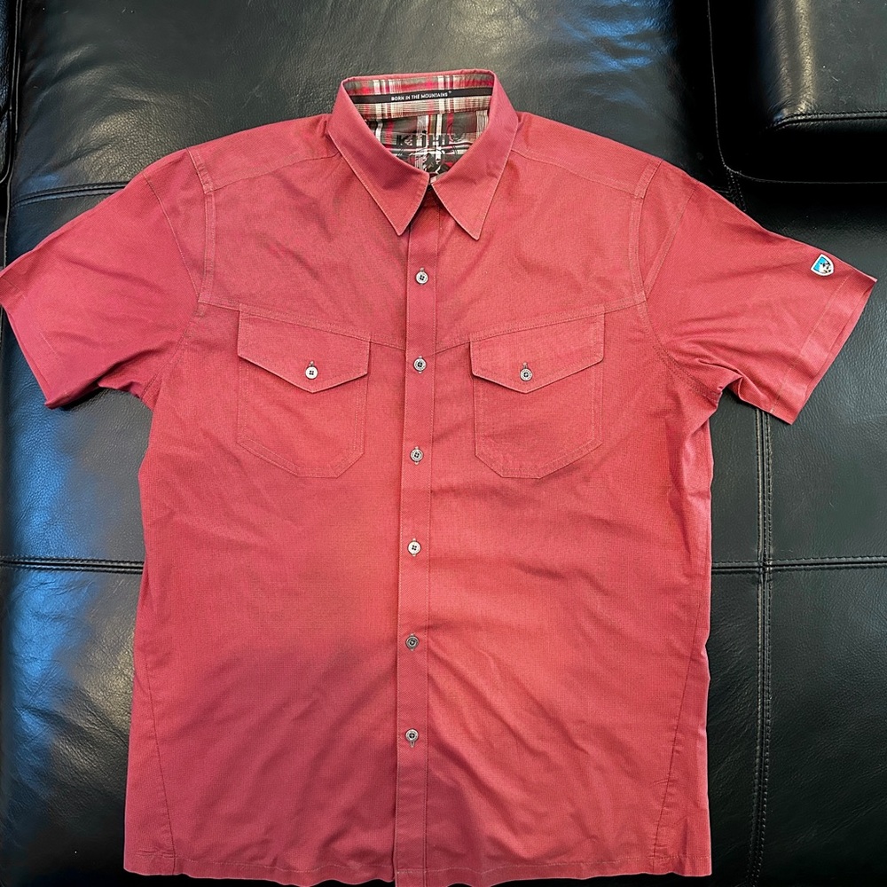 KUHL Eluxor Men's Shirt in Medium - Rusty Burgundy